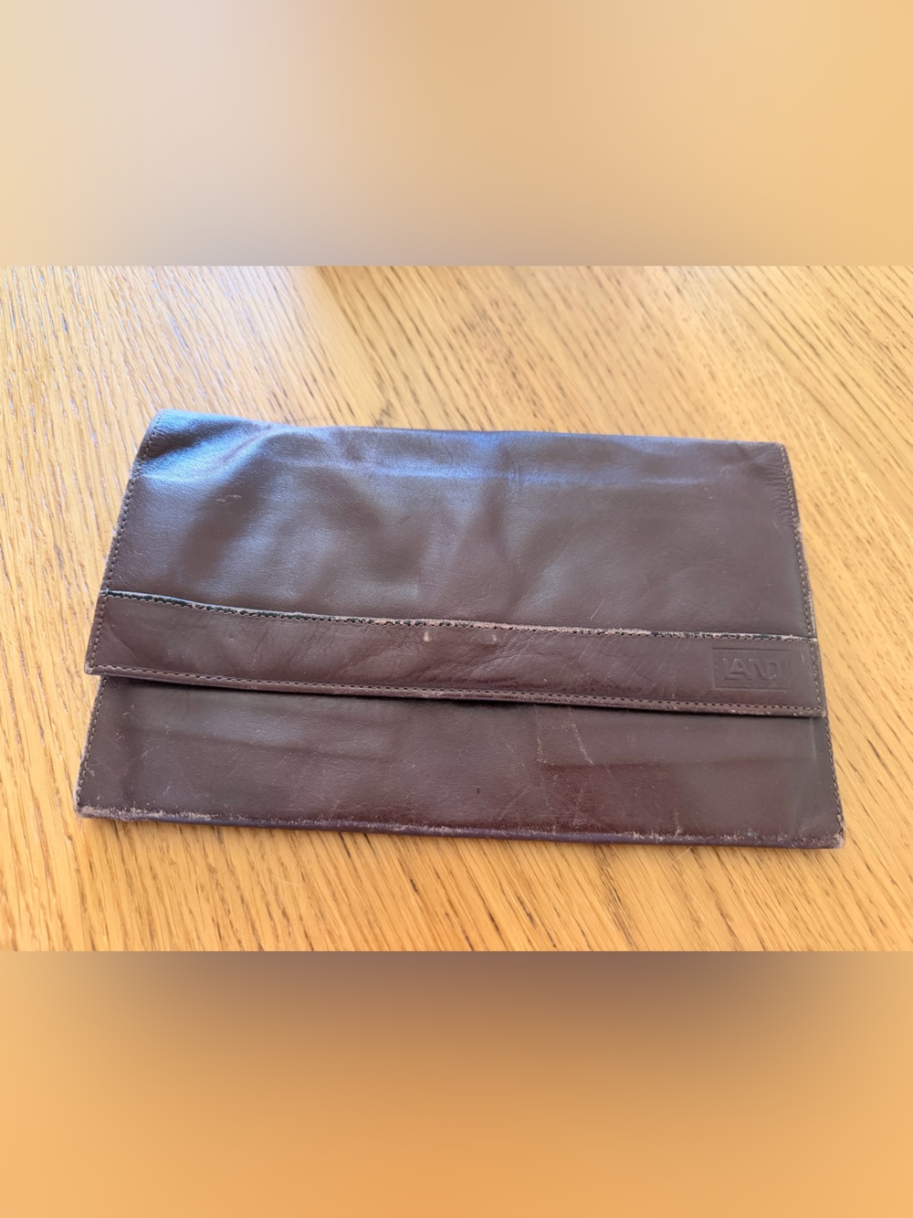 Vintage Classic Brown Leather Clutch Wallet - Unbranded